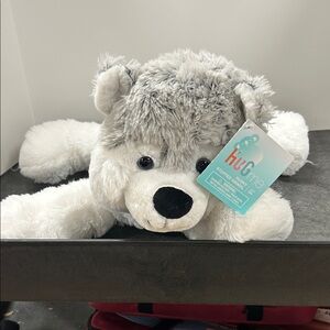 Gray and White Plush Dog